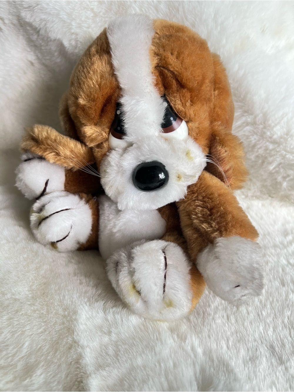 Vintage Sad Sam Jr Puppy Plush Applause Basset Hound 8” NWT
